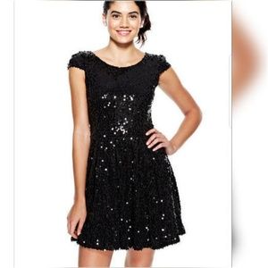 Black sequence dress
